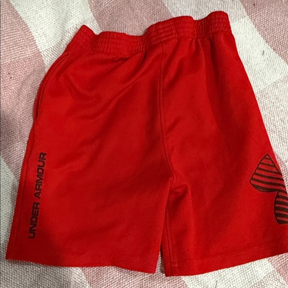 Under Armour Kids Bright Red Shorts - Picture 4 of 5